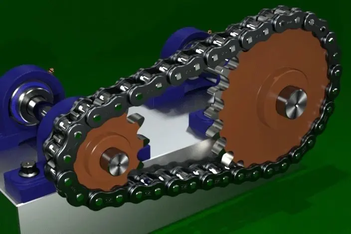 Chain  Sprocket Animation Free 3D model