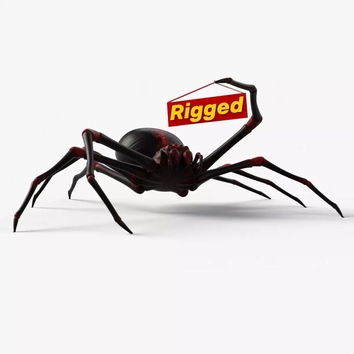 Rigged Spider with 8K PBR Textures Low-poly 3D model