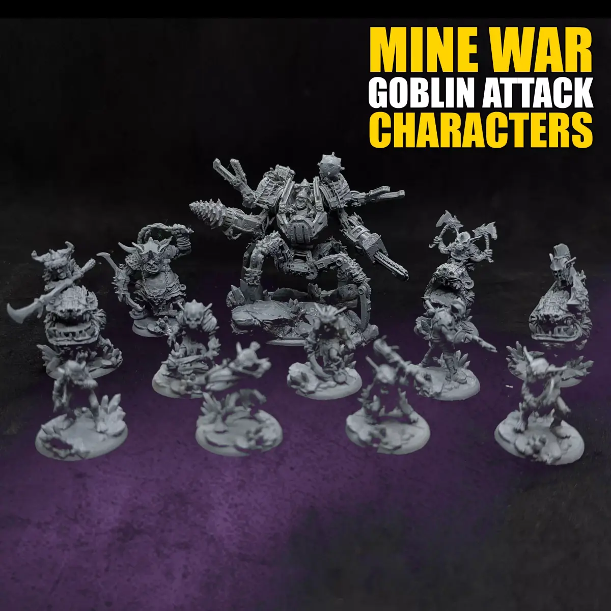 Mine War part 1 - Goblin Attack Characters 3D print model