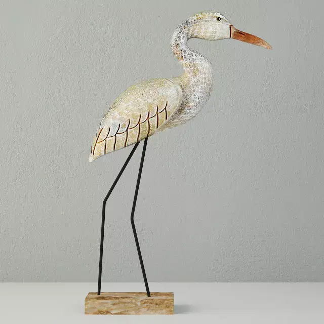 Small Egret Statue 3D model