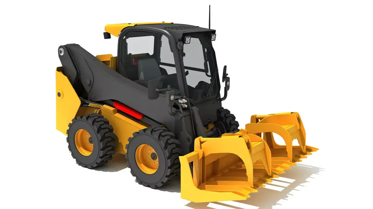 Log Fork Skid Steer Loader 3D model