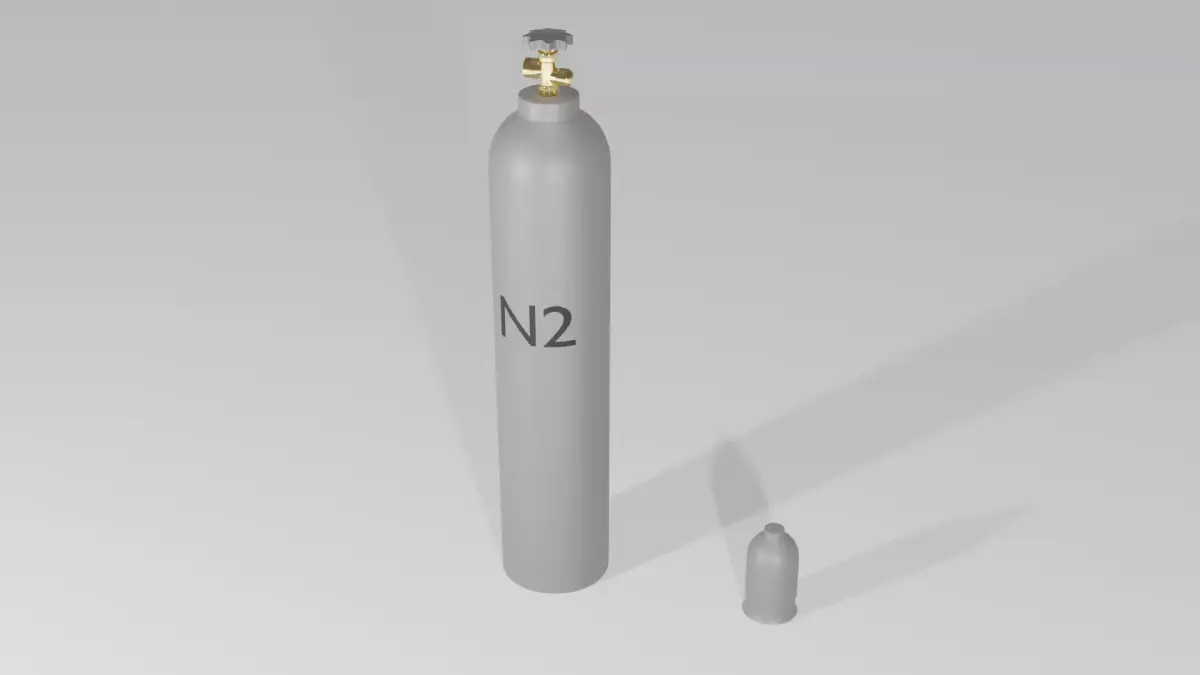 Gas cylinder Low-poly 3D model 14