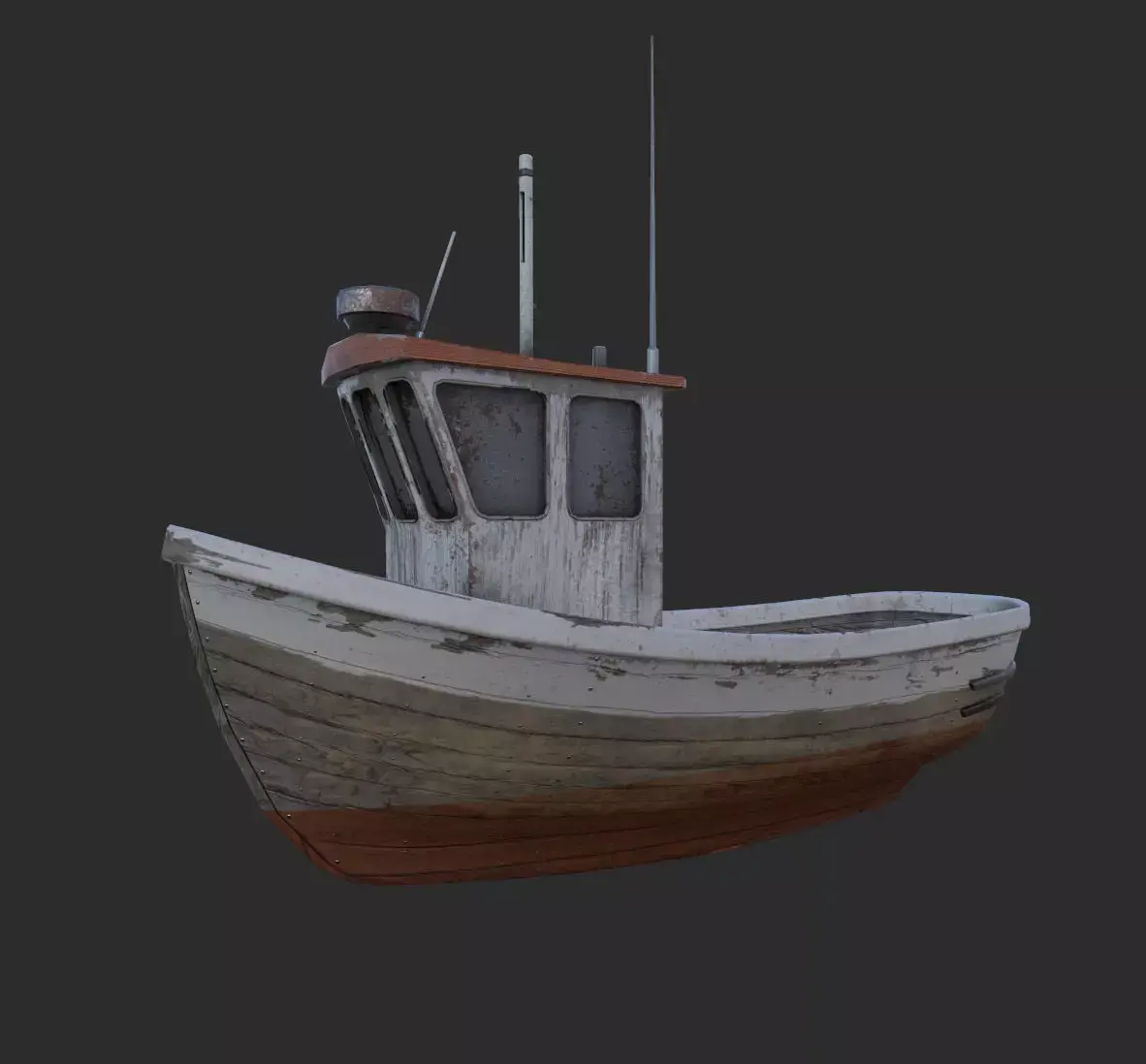 Small fishing boat Low-poly 3D model purchase