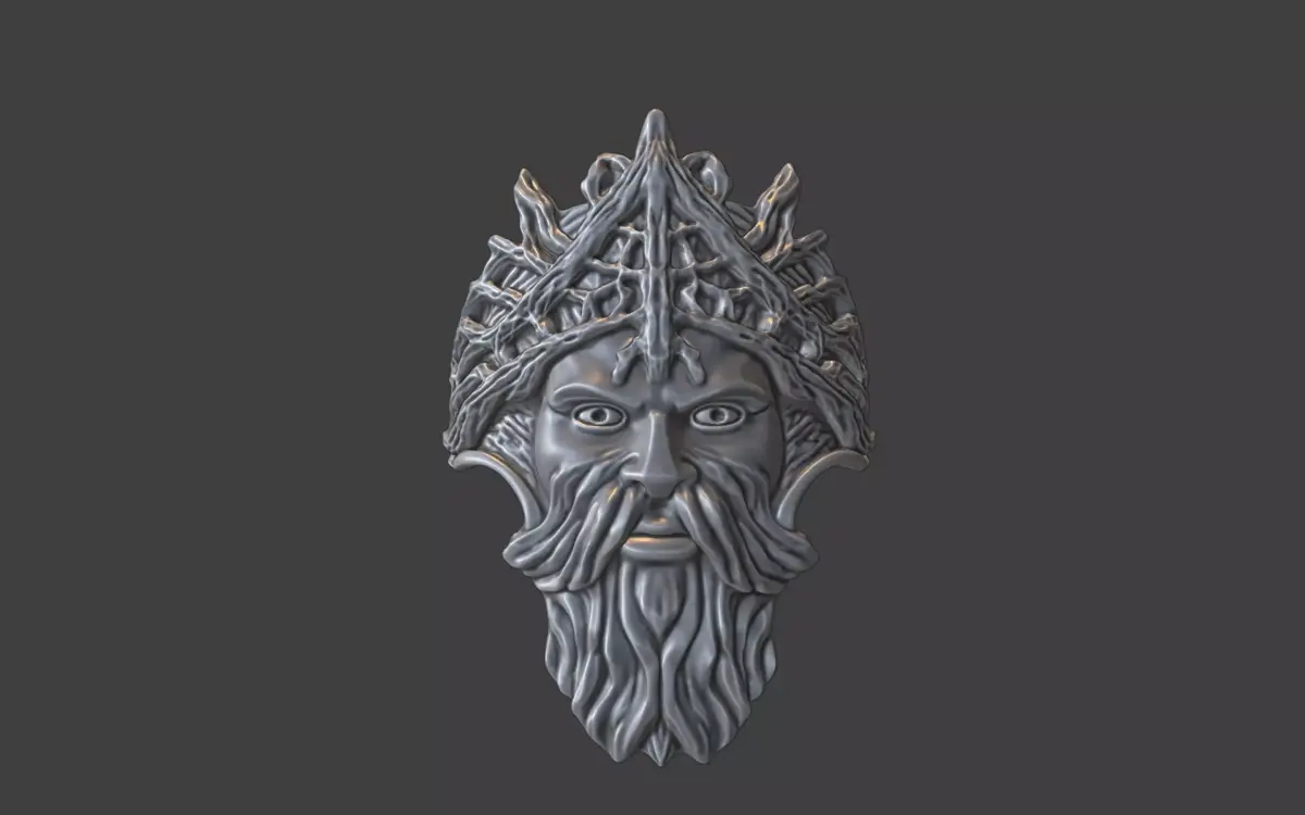 the greenman celtic god ring 3D print model