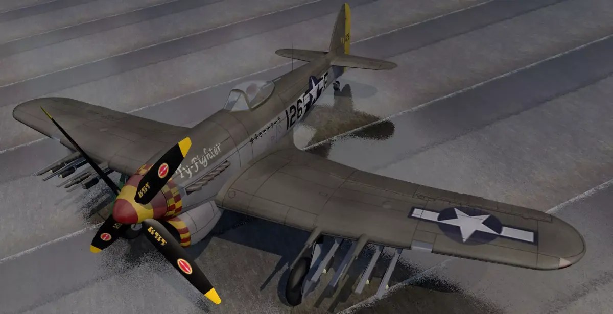 Hawker Typhoon Mk-1B Late - USAF 3D model
