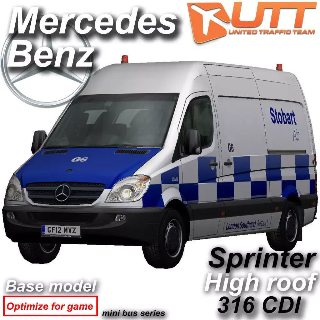 Mercedes-Benz Sprinter Stobart Low-poly 3D model