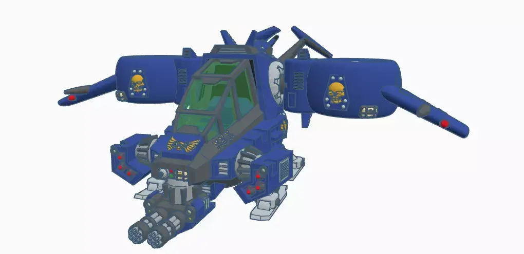 Interception Gun ship 38 elements model 3D print model