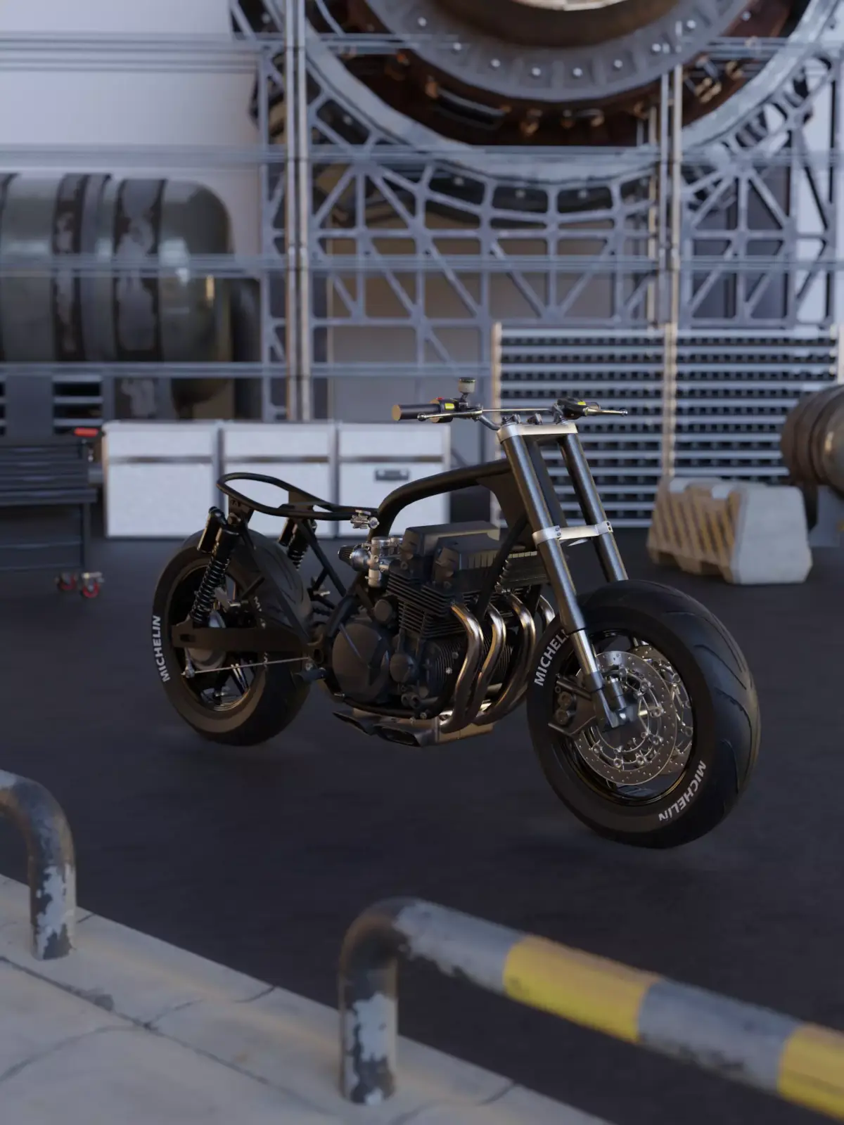 Motorbike Base for customizing 3D model