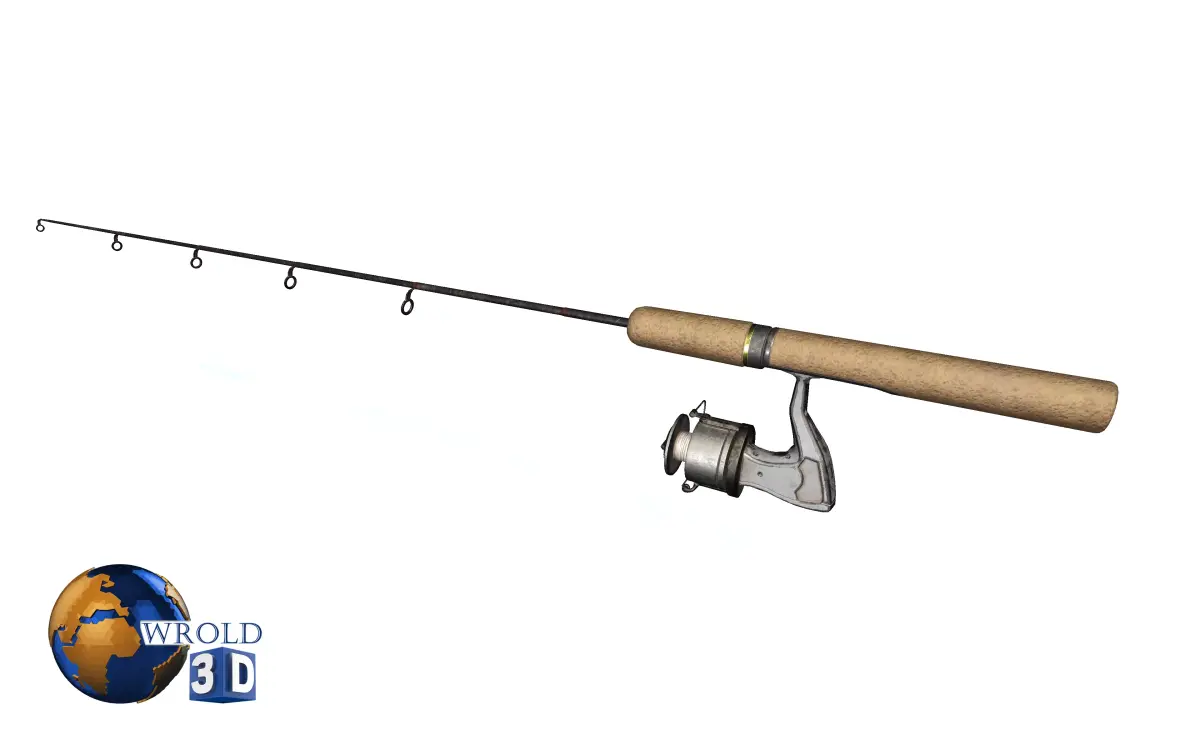 Fishing Rod Lowpoly 3d model Low-poly 3D model