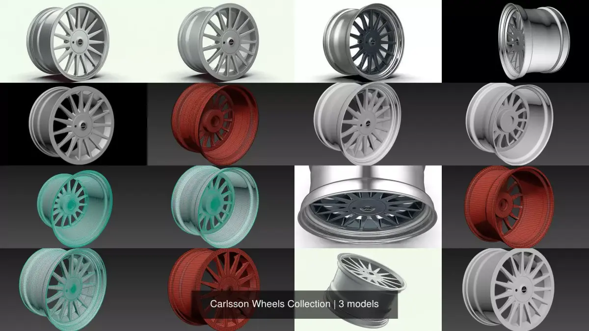 Carlsson Wheels Collection 3D Model Pack
