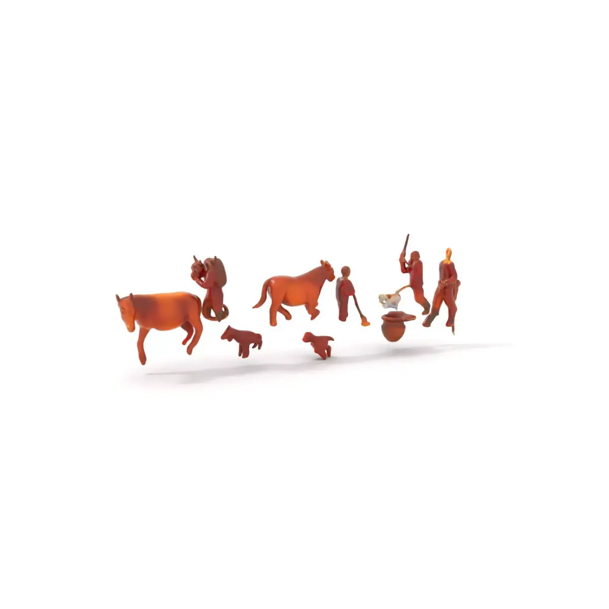 Rustic Farming Scene model pack Low-poly 3D model