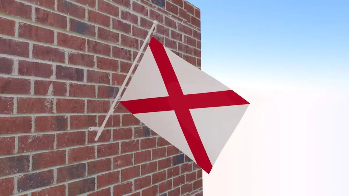 Flag of Alabama 3D model
