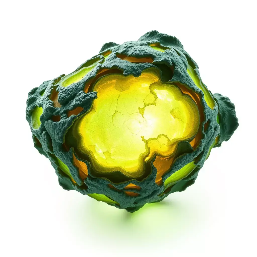 Glowing Organic SciFi Core Low-poly 3D model