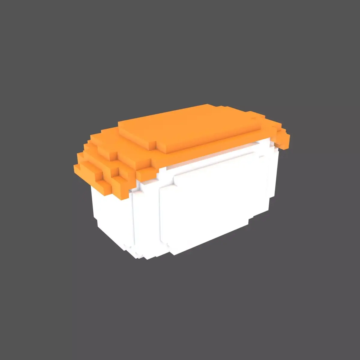 Voxel Salmon Sushi v1 001 Low-poly 3D model