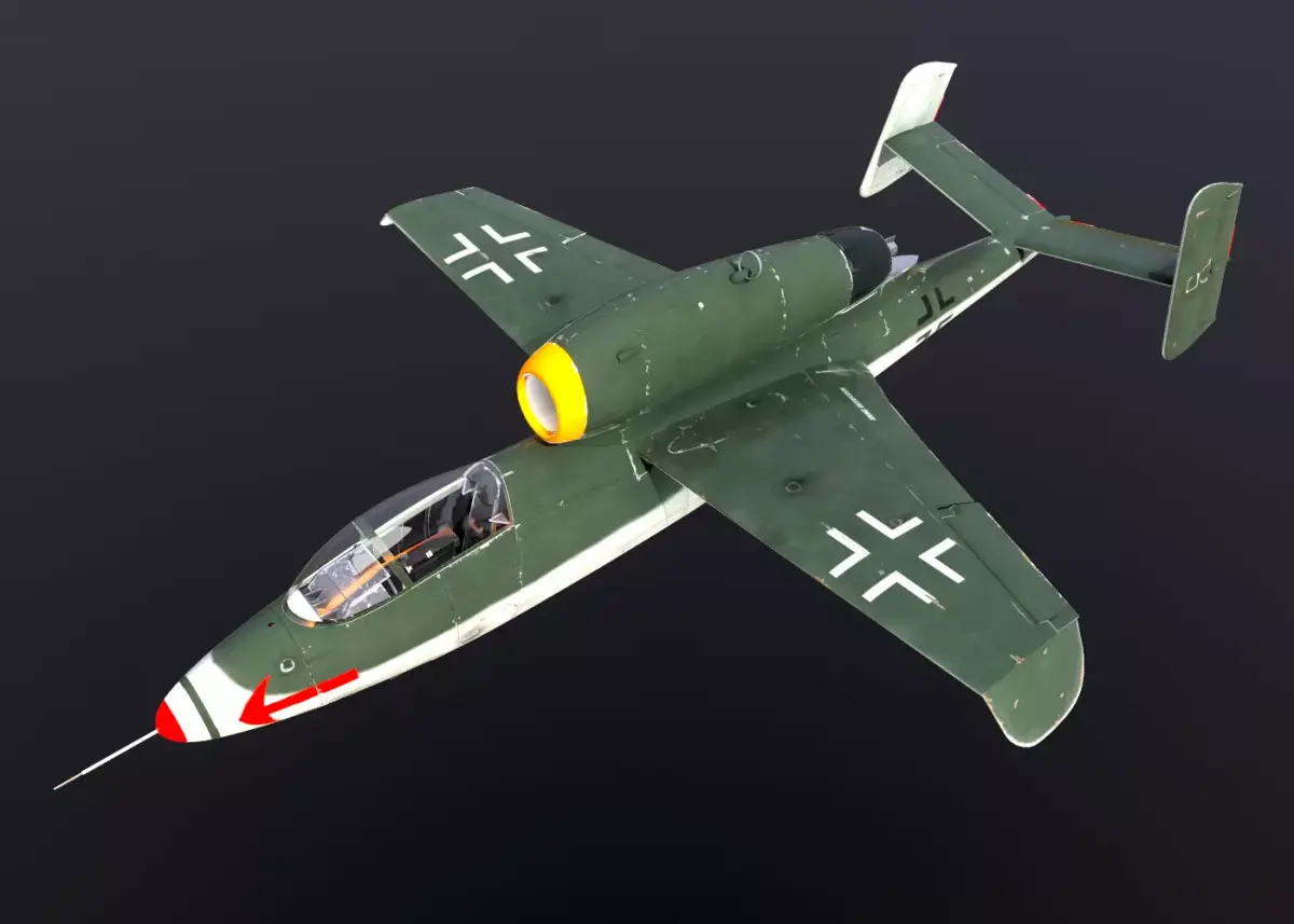 Fighter He 162 Germany 3D model
