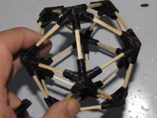 stick Icosahedron Free 3D print model