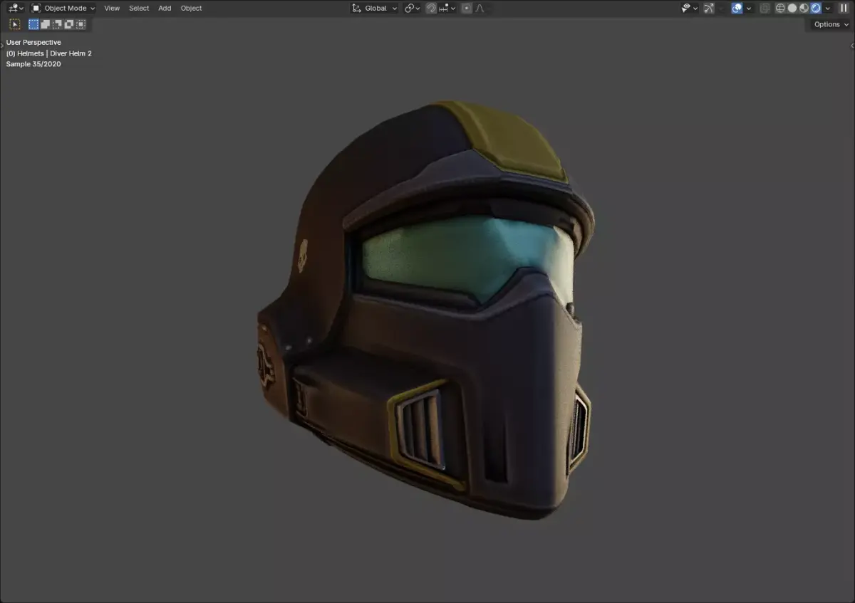 Helldivers 2 - Diver2 Helmet Low-poly 3D model
