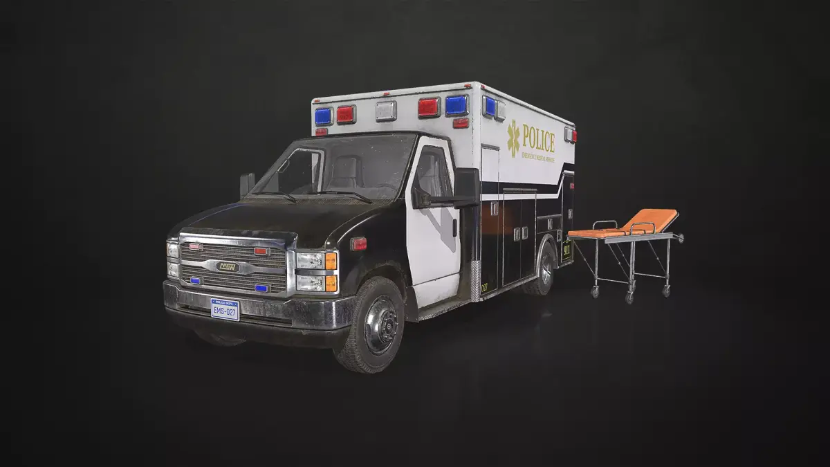 Ambulance Type 3 - V5 Low-poly 3D model