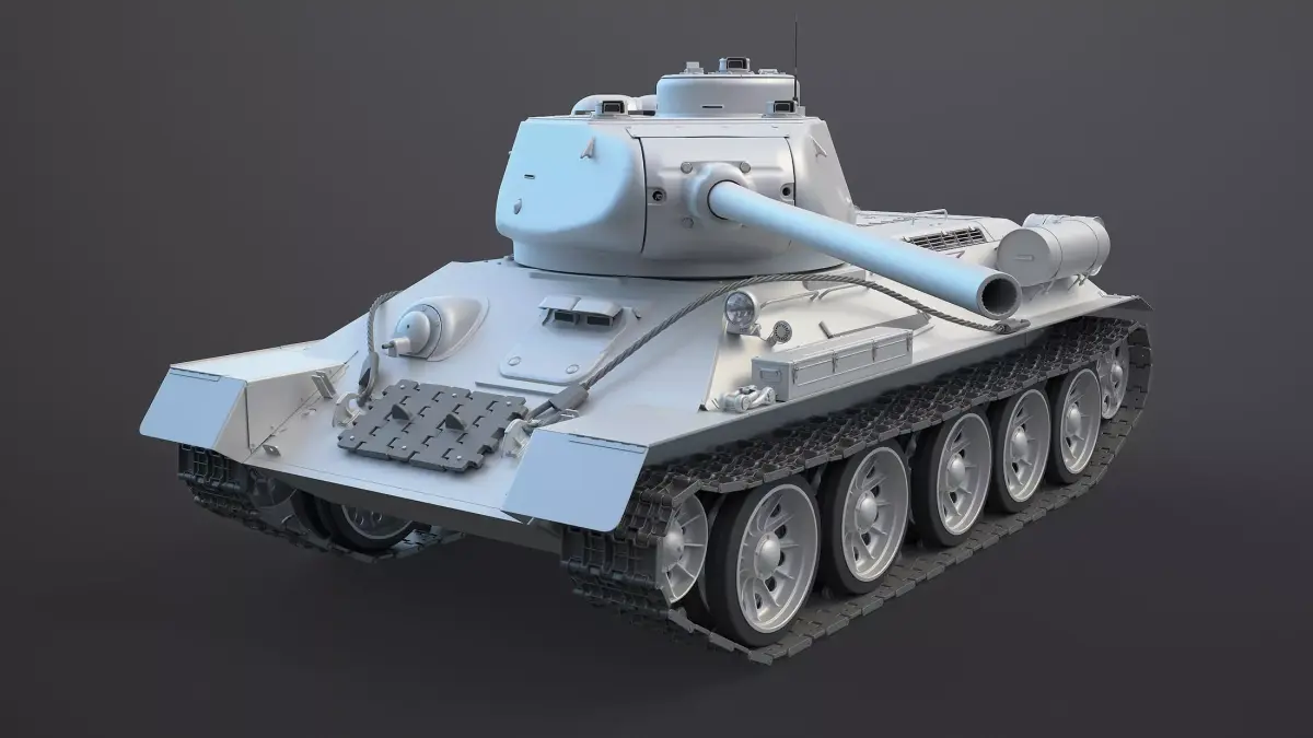 T-34-85 High-Poly tank 3D model