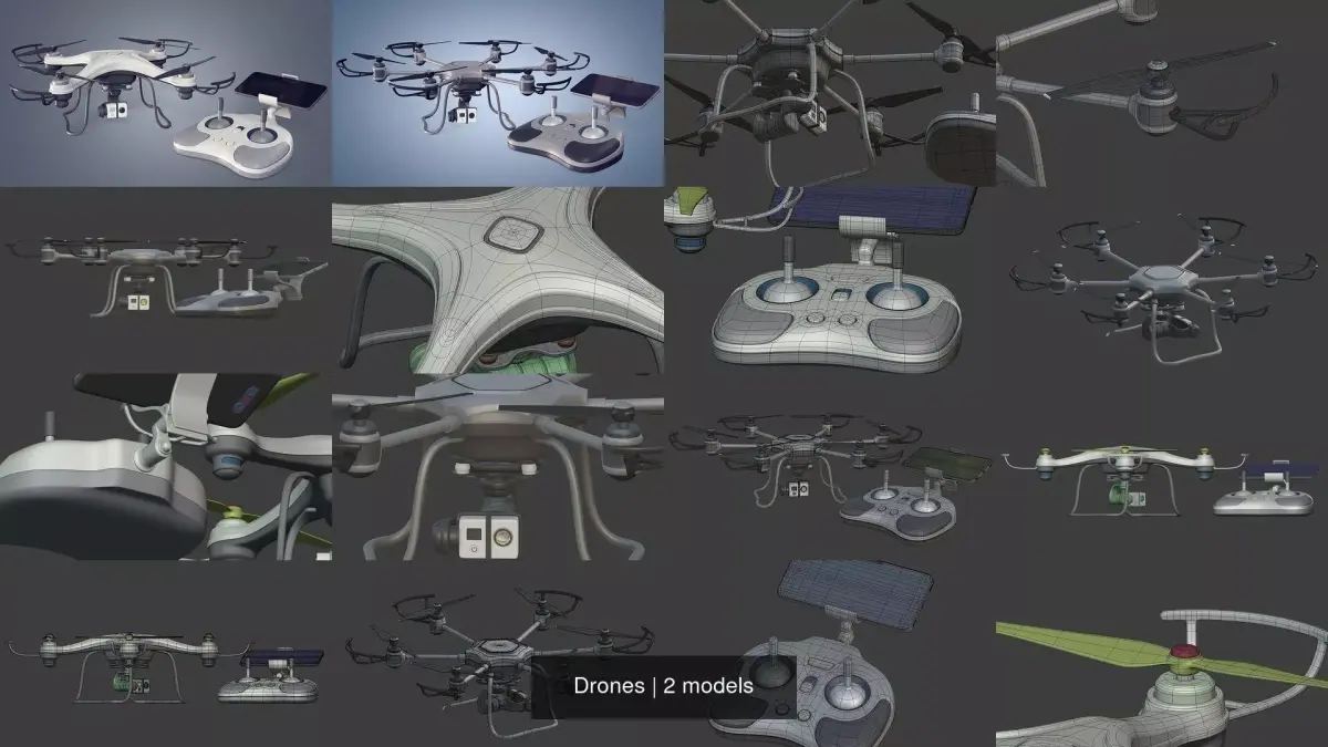 Drones 3D Model Collection purchase