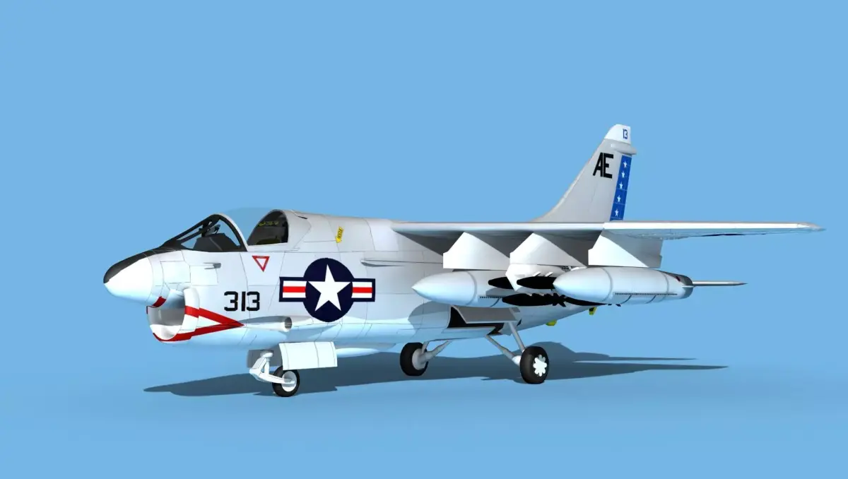 Chance Vought A-7C Corsair II V26 USN 3D model