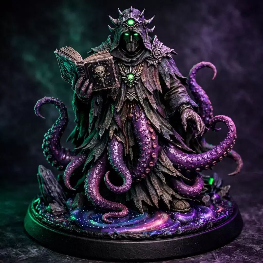 Eldritch Priest 01 Tentacle Cosmic Horror Sci Fi Mini STL 3D print model
