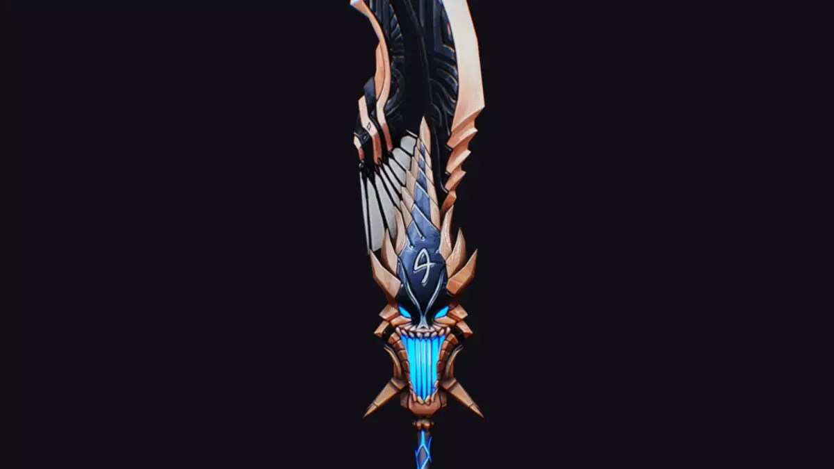 Sword Demonic Dark Saber Magical Blade Cutting Melee Rapier Low-poly 3D model