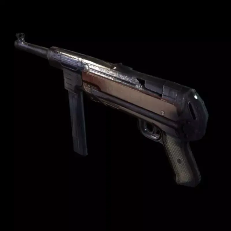 machine gun MP40 Low-poly 3D model