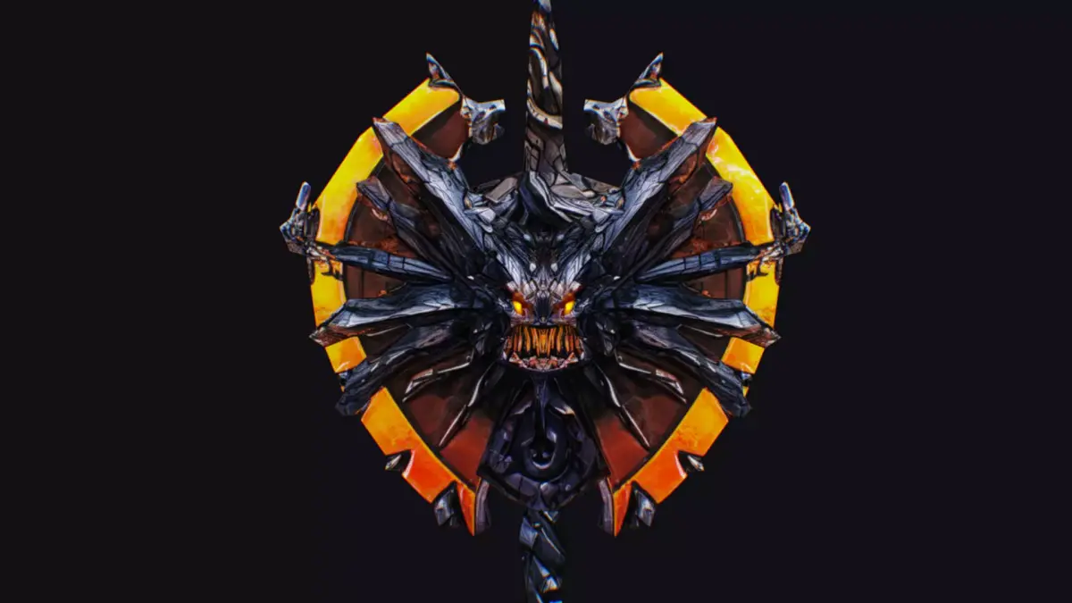 Axe Large Weapon Cutting Fantasy Melee Hatchet Dragon Head Low-poly 3D model