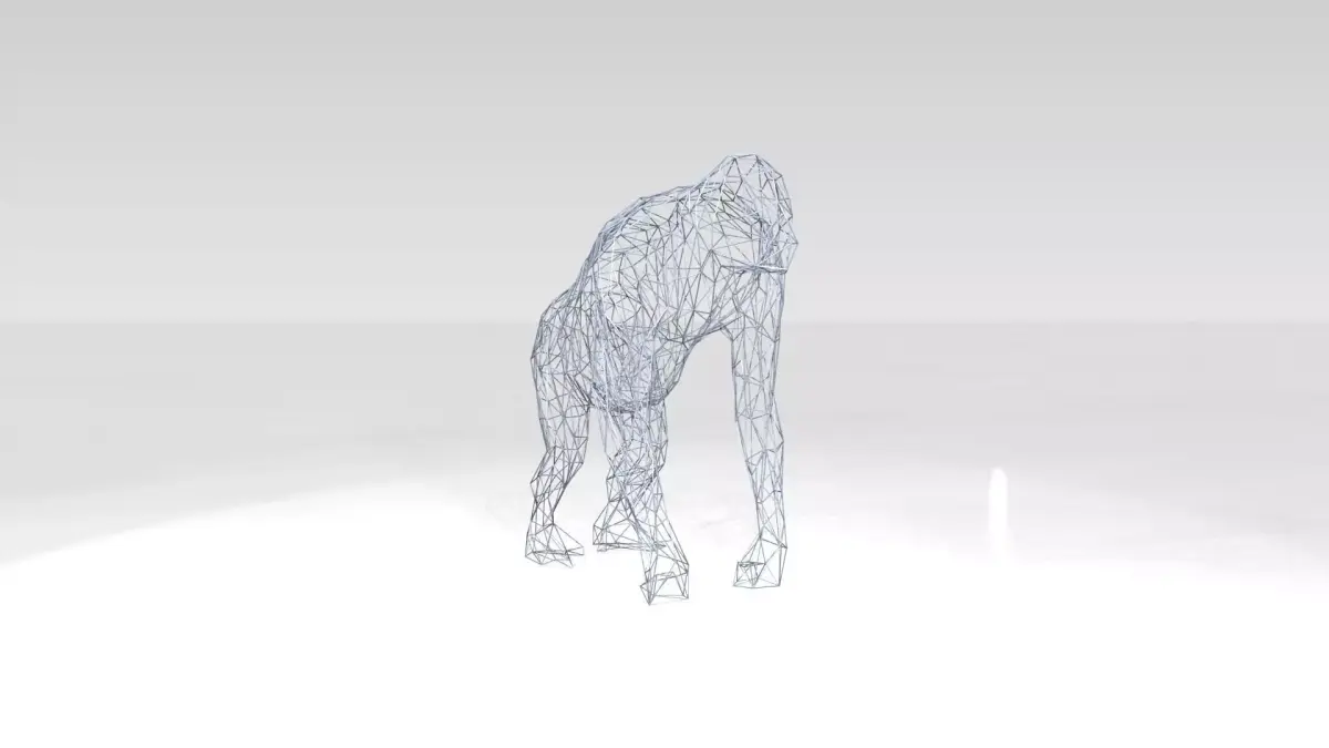 Orangutan Wireframe 3D model