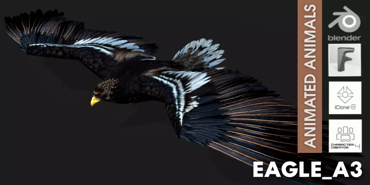 Eagle A3 Free low-poly 3D model