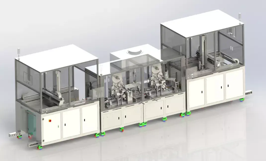 Mobile phone filming assembly line 3D model