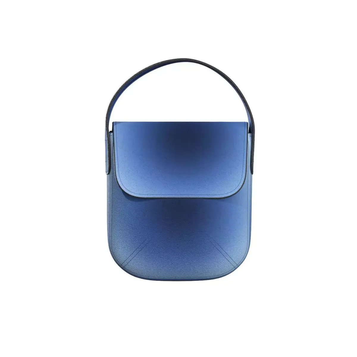 Blue Suede Flap Bag 3D model