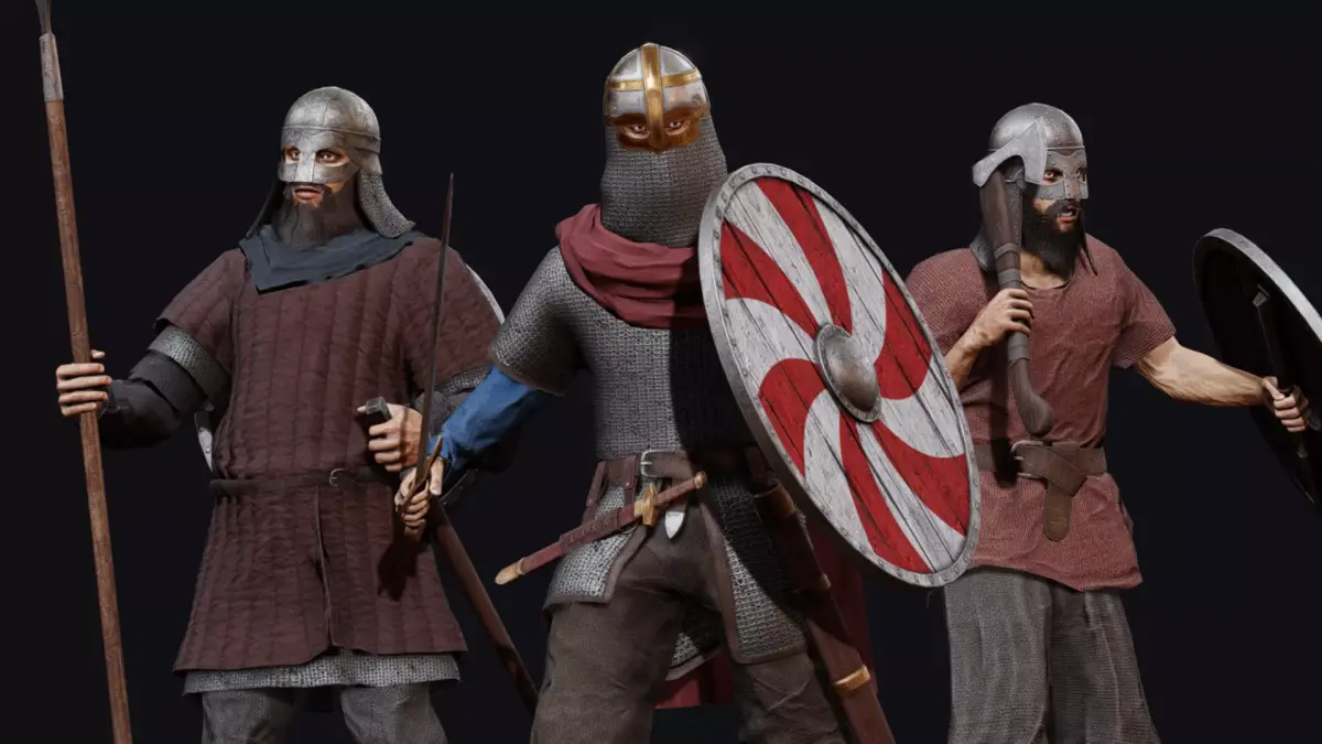 Vikings Low-poly 3D model