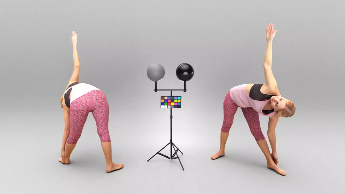 Woman doing yoga 422 Low-poly 3D model