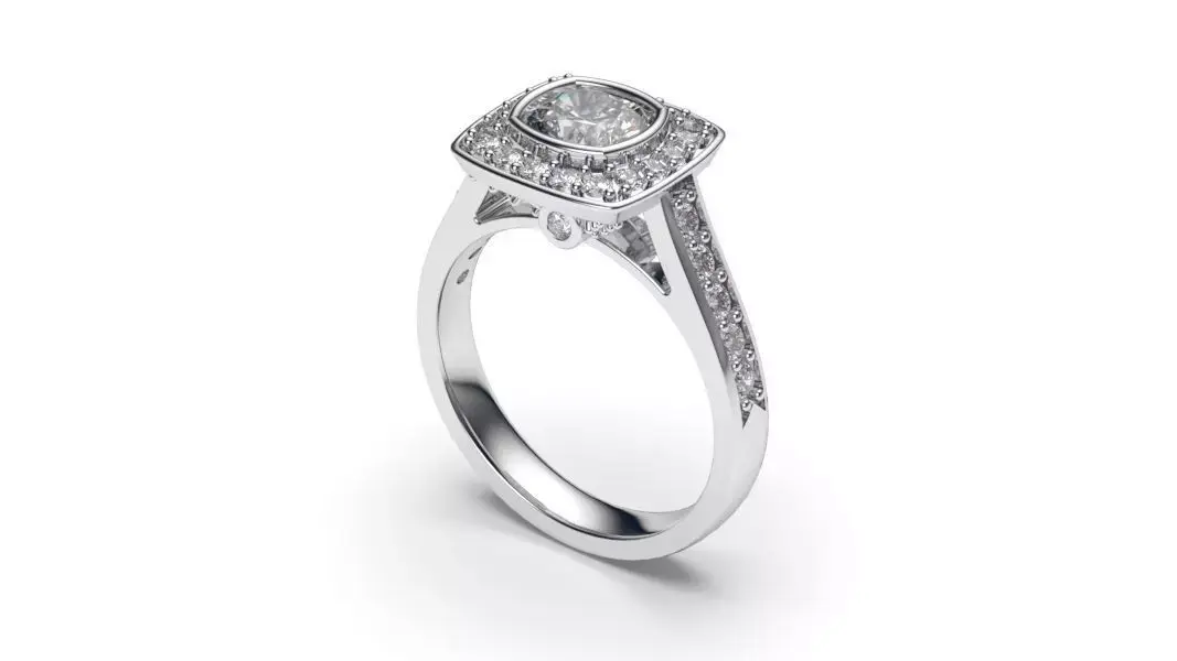 solitaire with ring sizes  9 part S71 3D print model