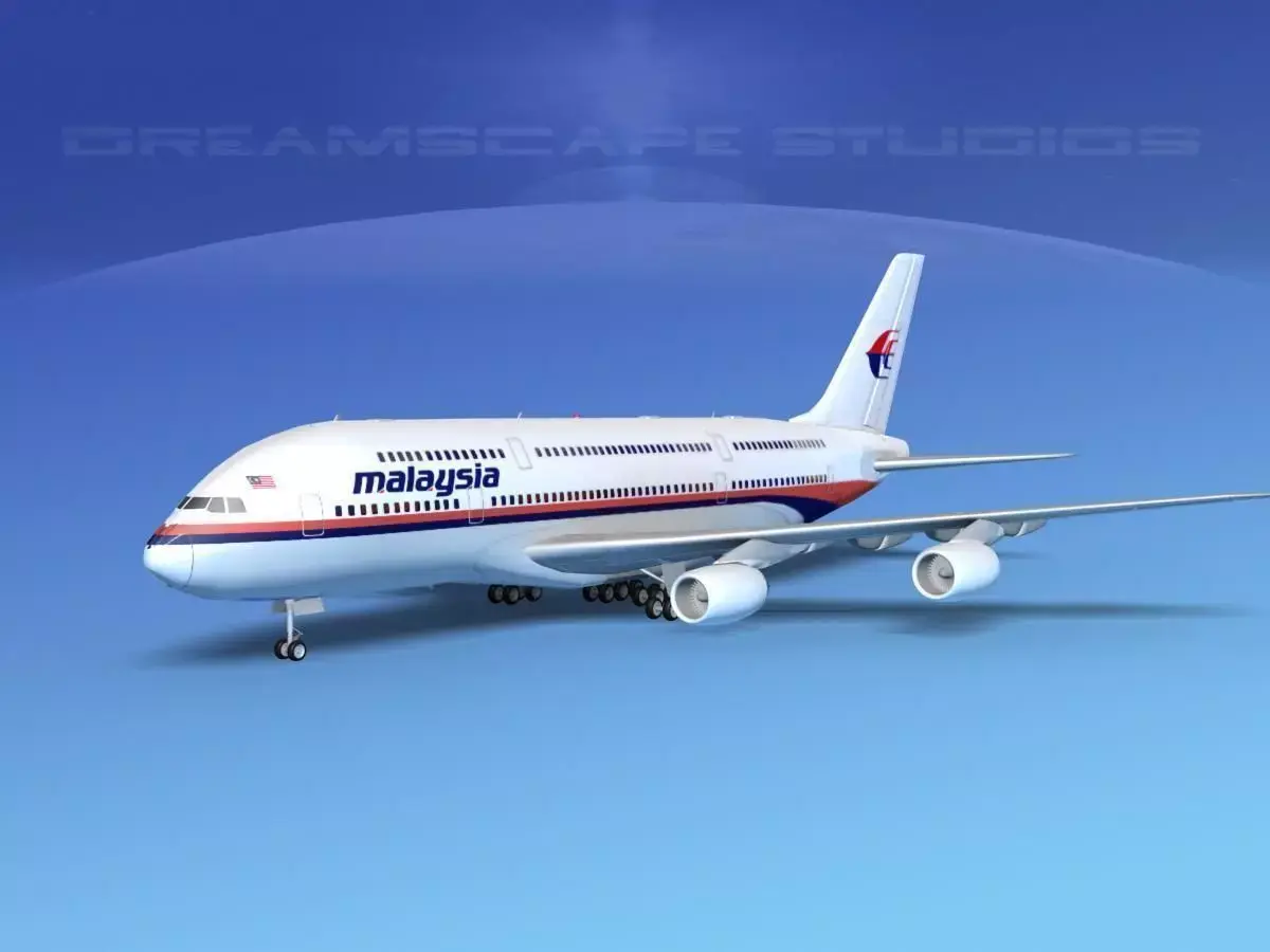 Airbus A380-800 Malaysia Airlines 3D model