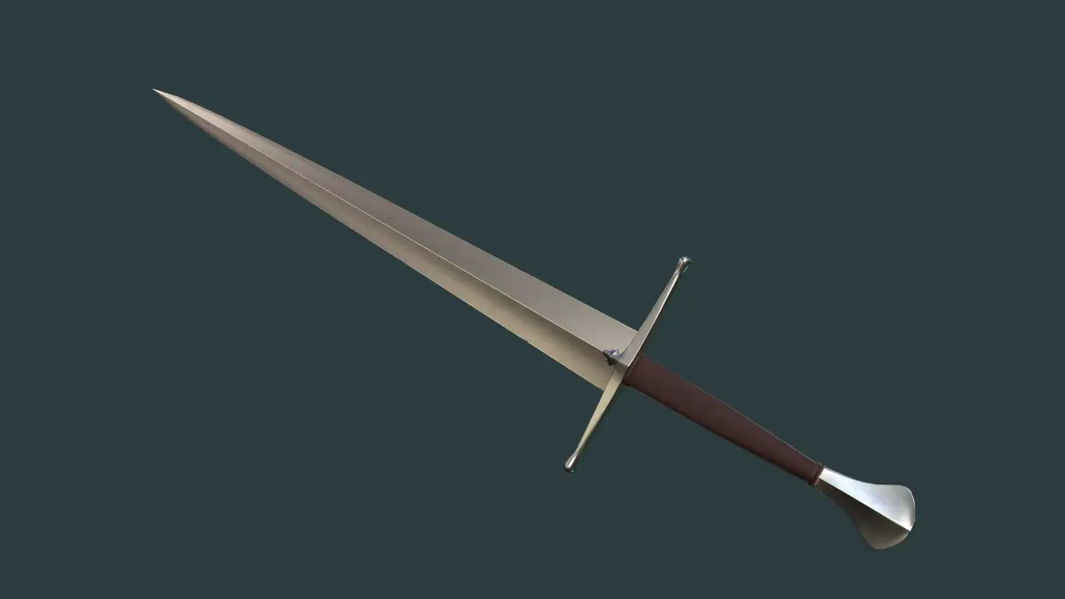 Albion Principe Medieval Sword PBR game ready Low-poly 3D model