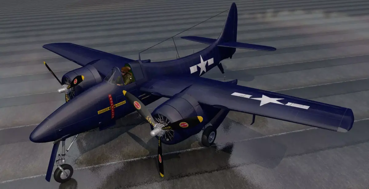 Grumman F7F-1 Tigercat 3D model