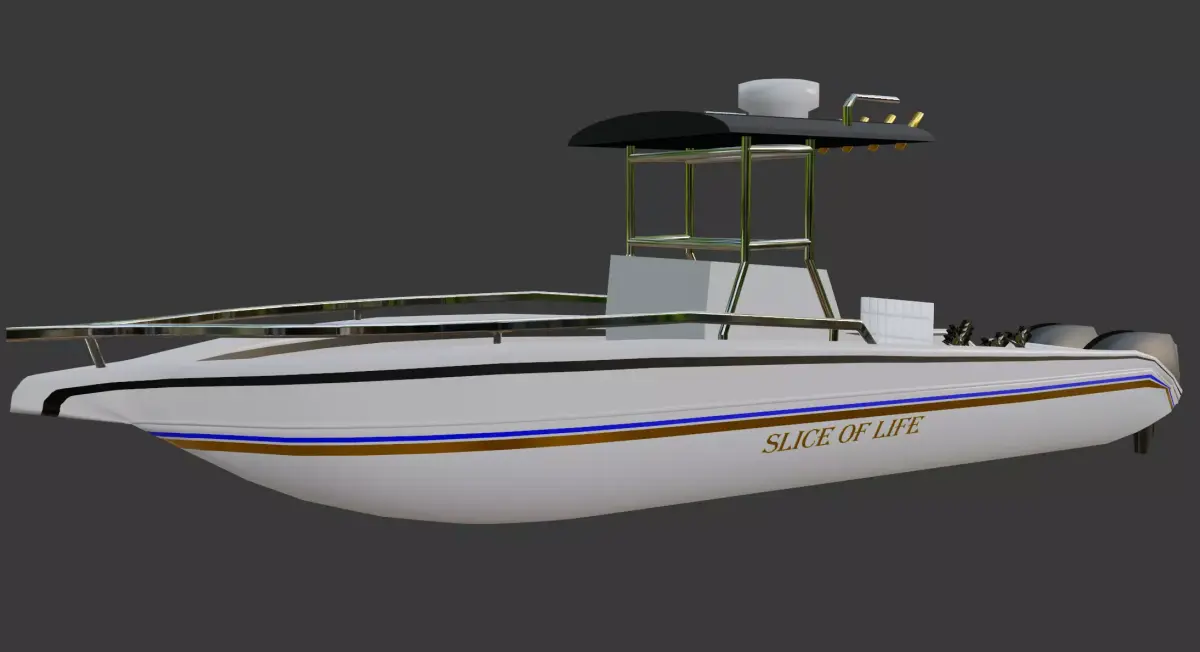 Boat Slice of Life  Low-poly 3D model