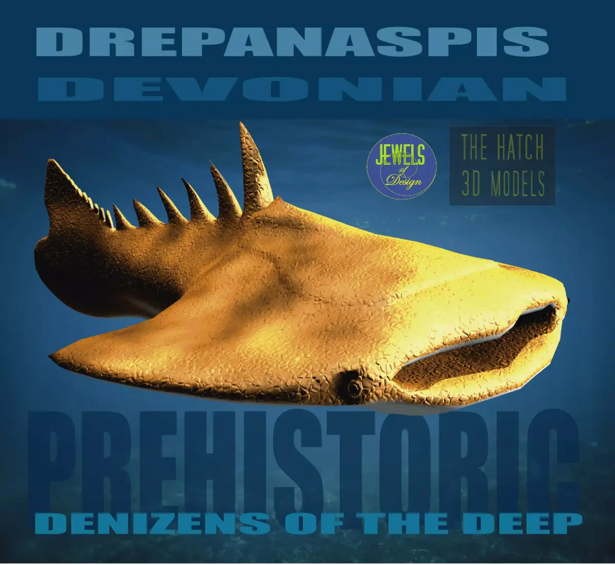 Drepanaspis Low-poly 3D model