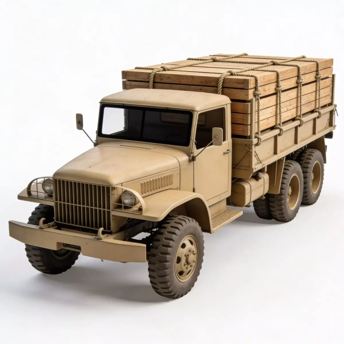 WWII Heavy Logistics Truck 3D Model Low-poly 3D model