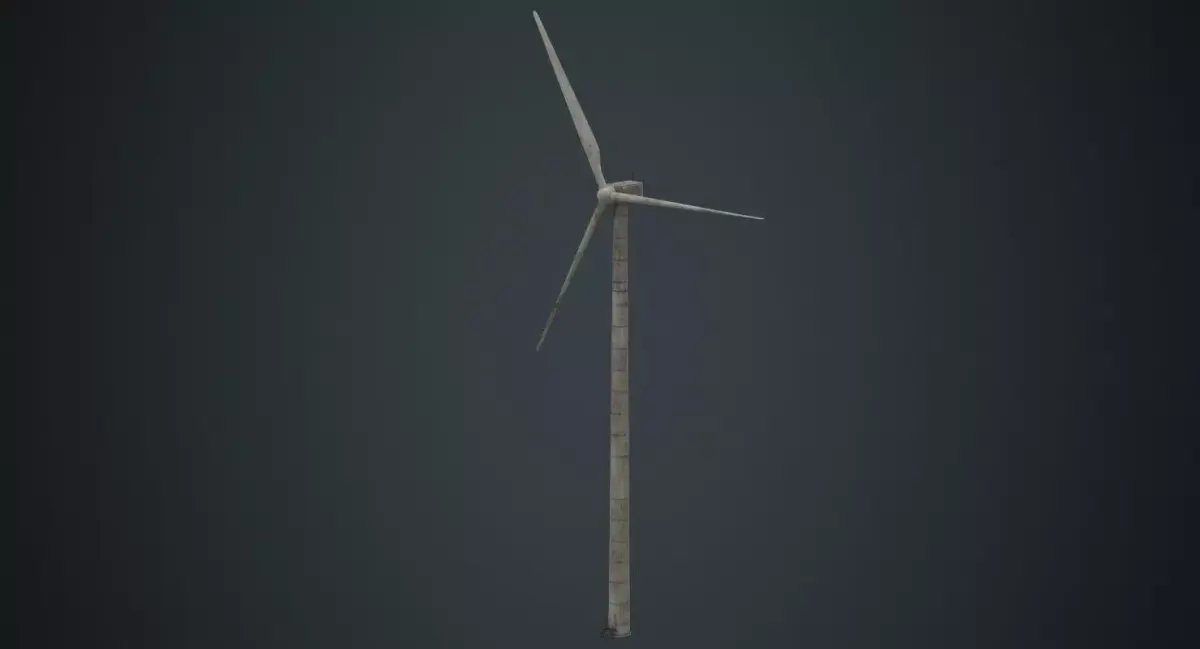 Wind Turbine 1C Low-poly 3D model