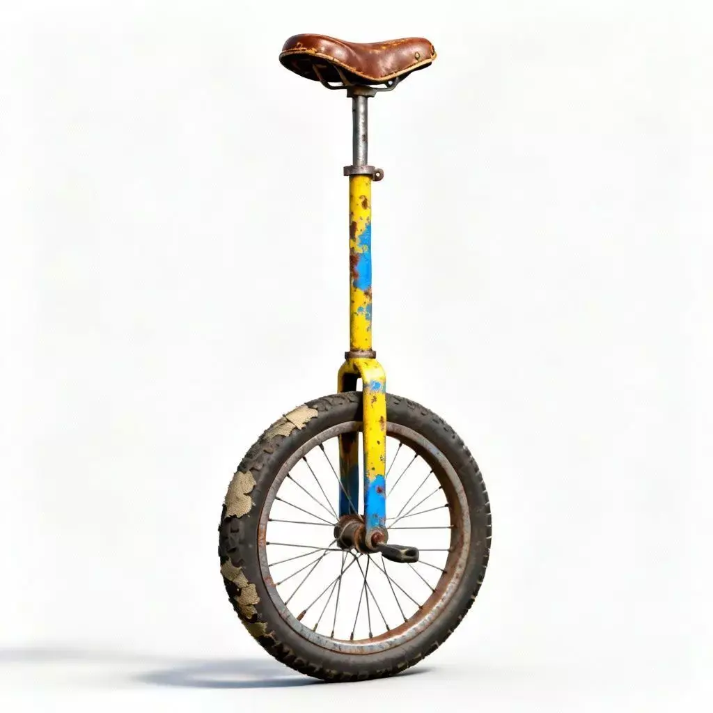 Rusty Cloud-Piercer Giraffe Unicycle 3D Model Low-poly 3D model
