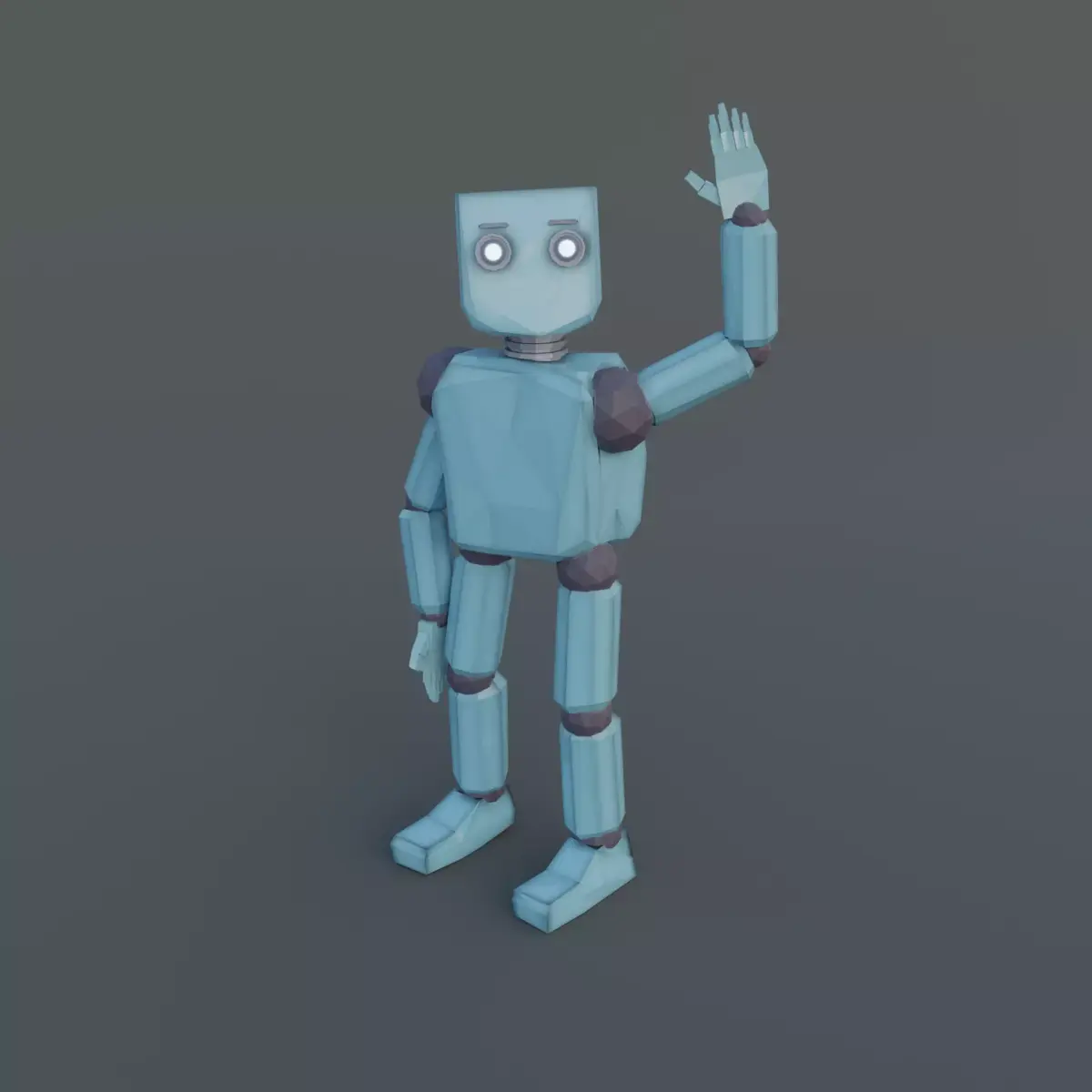 Blizmo Cute Robot Low-poly 3D model