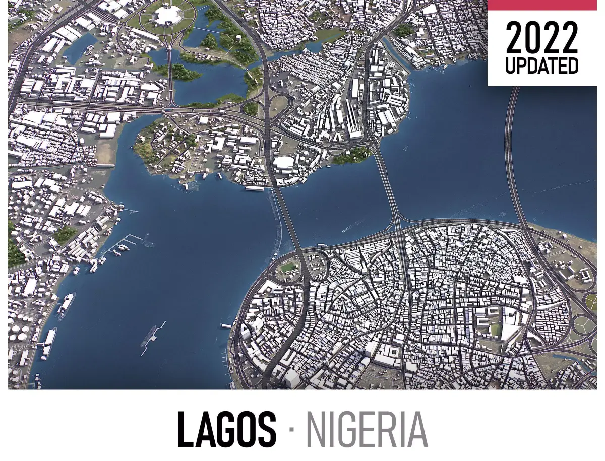 Lagos Low-poly 3D model