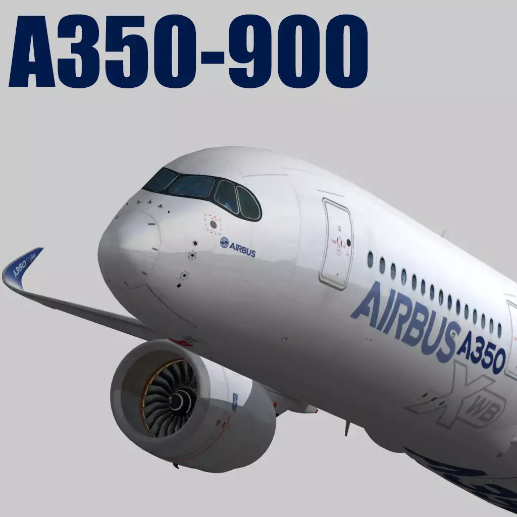 Airbus A350-900 XWB Low-poly 3D model