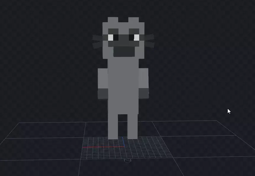 Low Poly Raccoon Character Low-poly 3D model