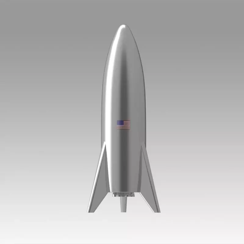 SpaceX Starship Mars Rocket BFR 3D model