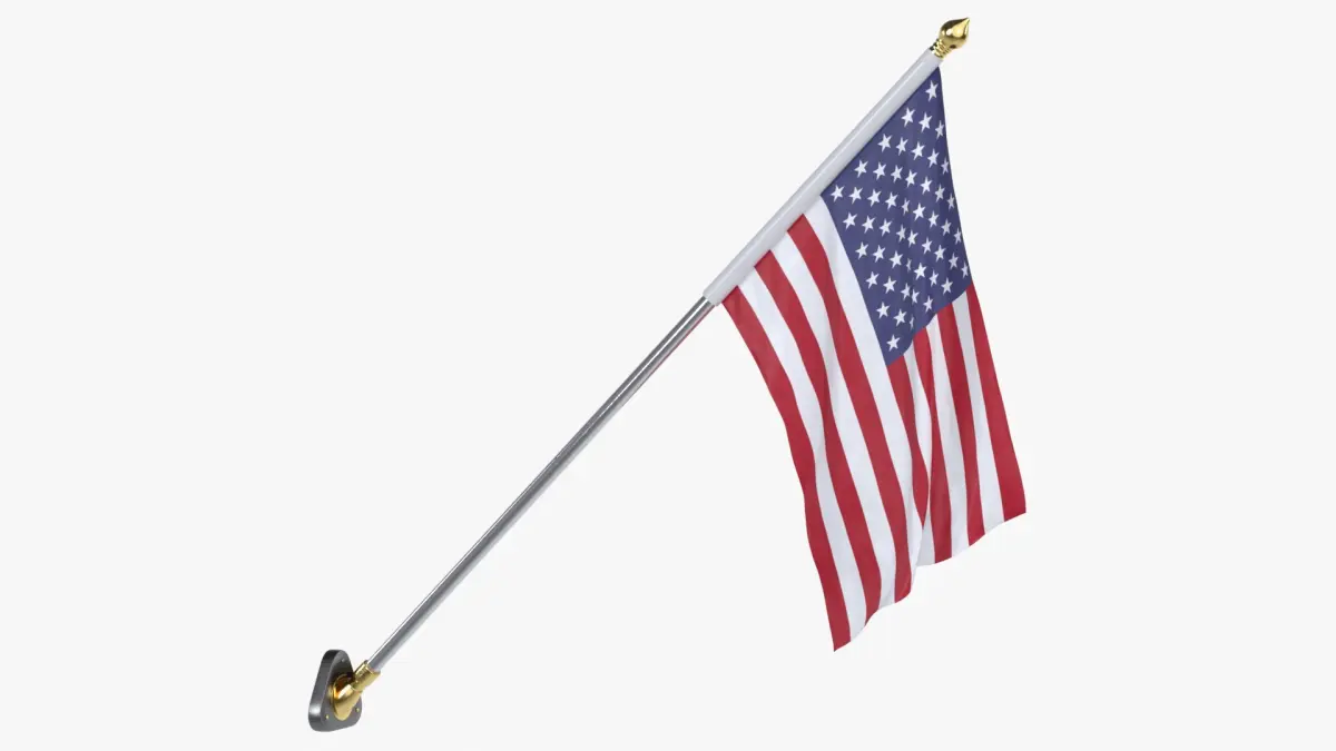  United States Cloth Flag Wall Mount Animated 